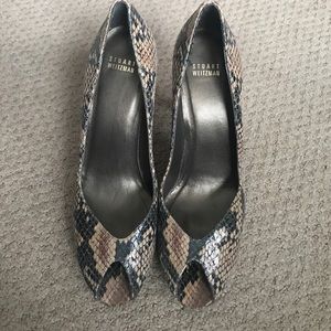 Stuart Weitzman snake pumps